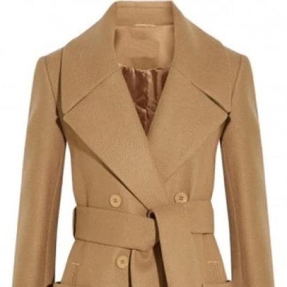 Long Camel Wool/Poly Coat - A Wardrobe Essential!